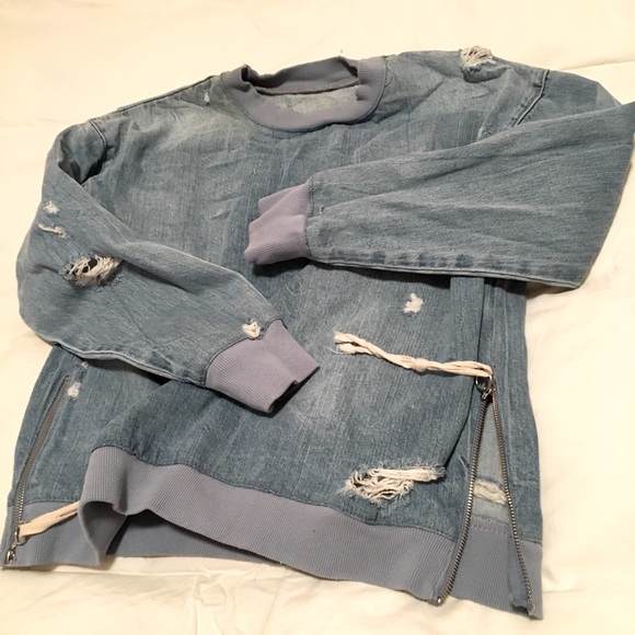 Distressed Denim Top - Picture 7 of 7